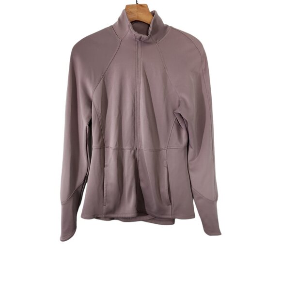 Apana Track Yoga Jacket Full Zip Long Sleeve Lavender Women’s Small EUC‎ - Picture 1 of 15